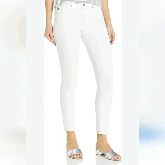 Adriano Goldschmied White Super Skinny Ankle Jeans Size 30 Legging Ankle Denim - Picture 1 of 16